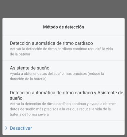 Desactivar cardíaco en Mi Band 3