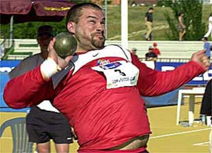 Manuel Martínez, durante la competición de ayer.