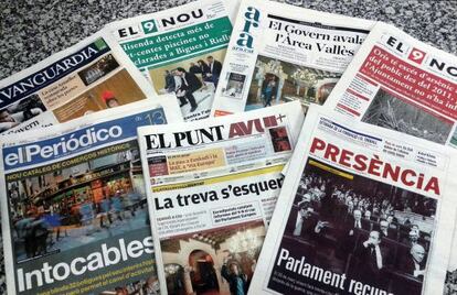 Alguns dels diaris amb edició en català.