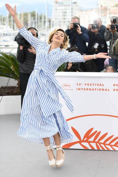La actriz Shirine Boutella en la sesión fotográfica para 'Papicha', en Cannes.