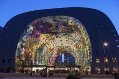 O mercado coberto de Markthal, em Roterdã.