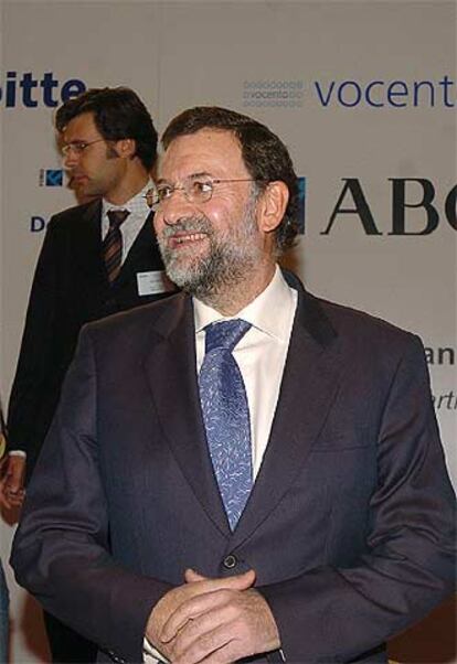 El presidente del PP, Mariano Rajoy, ayer en Madrid.