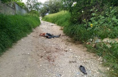 El cuerpo del reportero Héctor González Antonio.