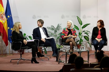 El ministro de Cultura, Ernest Urtasun, interviene en la presentación del Plan de Igualdad de género de la Cultura 2024-2026, en Madrid.