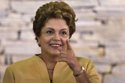 Dilma Rousseff na reunião na Granja do Torto.