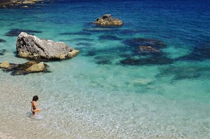 Playa en Marina Piccola, al sur de Capri.