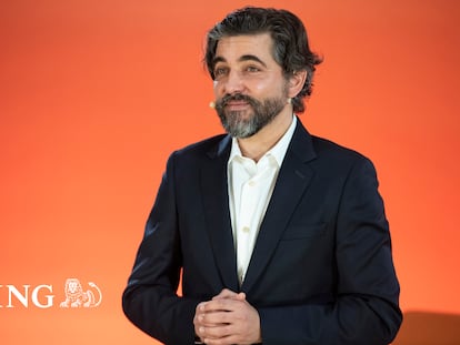 Ignacio Juliá, consejero delegado de ING España, durante la presentación de los resultados de 2020.