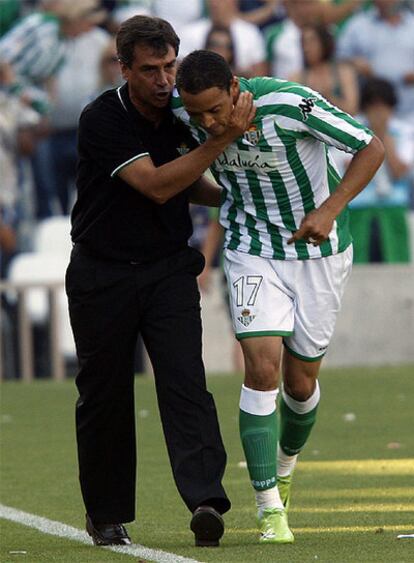 García Nogues y Oliveira durante el partido.