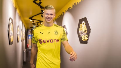 El delantero noruego del Borussia Dortmund, Erling Haaland.