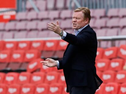 Koeman, durante el último encuentro ante el Celta.