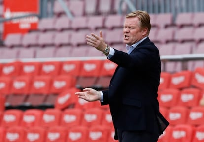 Koeman, durante el último encuentro ante el Celta.