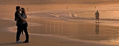 Playa de la Zurriola, en San Sebastián