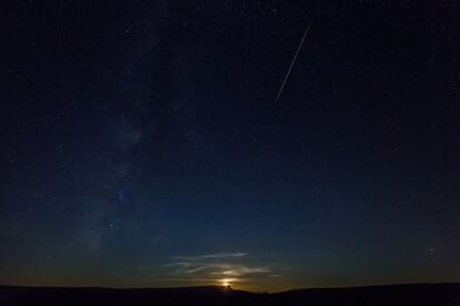 Vista de una Perseida en el cielo cerca de Pesquera de Ebro (Burgos).