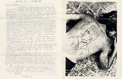 Imagen perteneciente al libro ‘Dear Jean Pierre. David Wojnarowicz’, con tarjetas, cartas, fotocopias, dibujos, ‘collages’, fotografías y otros recuerdos acumulados por Wojnarowicz entre junio de 1979 y septiembre de 1982.