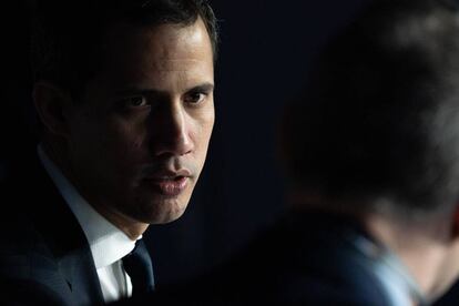 Juan Guaidó, durante el Foro Económico Mundial de Davos.