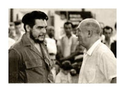 Ernesto 'Che' Guevara con Miguel Najdorf, en La Habana