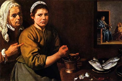 The painting 'Christ in the House of Martha and Mary' by Velázquez.