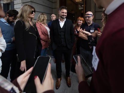 El portavoz parlamentario de ERC, Gabriel Rufián, este miércoles en el Congreso.