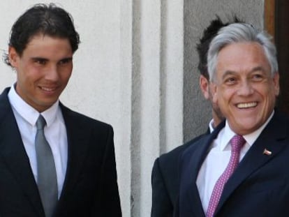 Nadal, el viernes con Piñera, presidente de Chile.