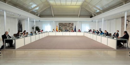 Reunión del Consejo de Ministros en el Palacio de la Moncloa. 