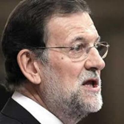 El líder del PP, Mariano Rajoy, en la sesión de su investidura como presidente del Gobierno.