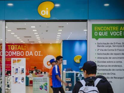 Una tienda de Oi en Brasilia (Brasil).