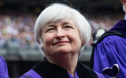 Janet Yellen, en la ceremonia de graduaci&oacute;n de la NYU