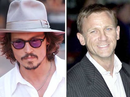 Johnny Depp (izquierda) y Daniel Craig, candidatos a interpretar al agente ruso fallecido en Londres.