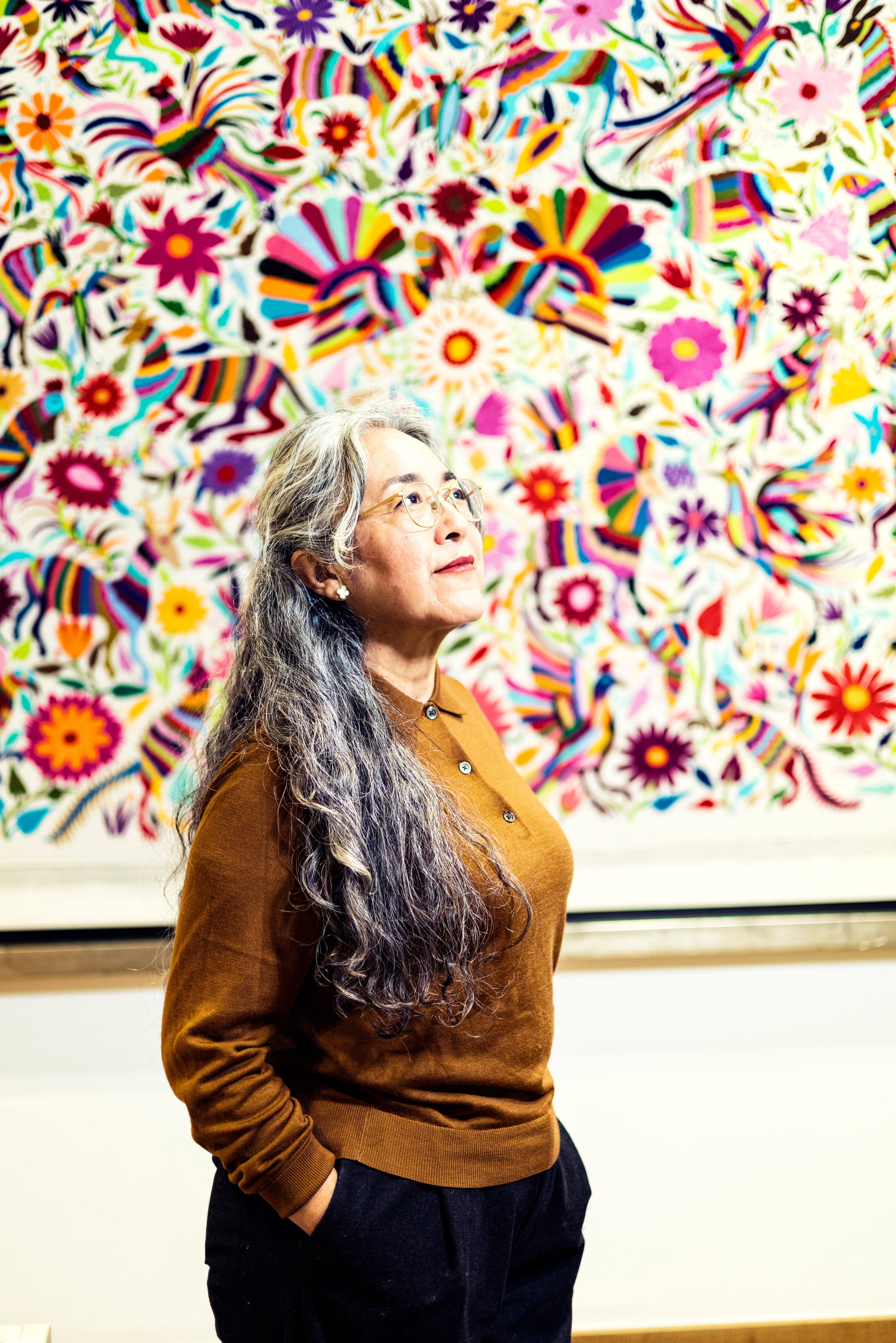 La escritora mexicana durante la entrevista en la Casa de México en España.