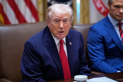 El presidente de Estados Unidos, Donald Trump, en una reunión de su Gabinete el jueves
