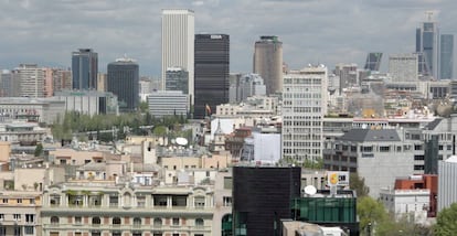 Vista de la zona norte de Madrid, desde el Paseo de La Castellana.