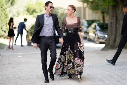 Kate Bosworth y su vestido de aires boho.