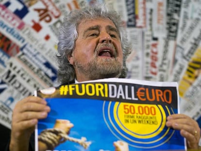 El l&iacute;der del M5S, Beppe Grillo, en una foto del 18 de diciembre de 2016. 