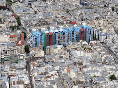 Vista a&eacute;rea del Centro Pompidou en 2010.
