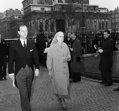 Prince Philip, Duke of Edinburgh with his mother, Princess Alice