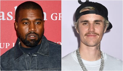 Kanye West y Justin Bieber.