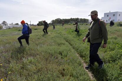 Dispositivo de búsqueda de Gabriel Cruz en el paraje de las Horticuelas en Nijar (Almeria), el 3 de marzo de 2018.