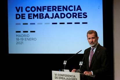 Felipe VI clausuró la VI Conferencia de Embajadores que comenzó el 18 de enero. El evento contó con la participación de destacadas personalidades con el fin de abordar diferentes temas de la actualidad social y política internacional.