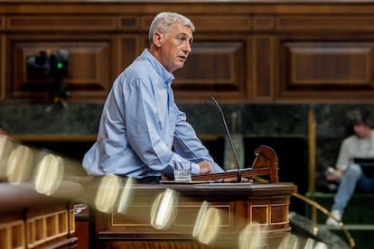El diputado de EH Bildu Oskar Matute, este martes, en el Congreso.