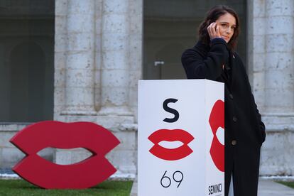 La directora y actriz francogriega Ariane Labed, en la presentación el sábado de 'Septiembre dice', en Valladolid.