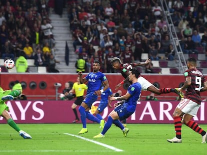 Bruno Henrique marca el segundo gol del Flamengo ante el Al Hilal.