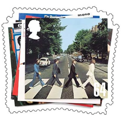 "La serie especial de los Beatles tendrán con seguridad gran acogida entre sus admiradores de todo el mundo", ha comentado un portavoz de los Correos Británicos al hacer el anuncio. En la imagen, la portada de <i>Abbey Road</i>.