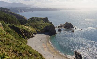 La playa de Bozo, en Asturias.