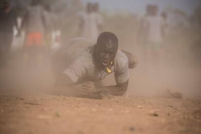 Un entrenamiento de los 'Ranger Leopard' en el Parque Nacional de Pendjari (Burkina Faso).