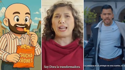Imagenes de campaña de los ministros Alberto Aldrete Ramírez, Dora Martínez Valero y Harry Cruz.