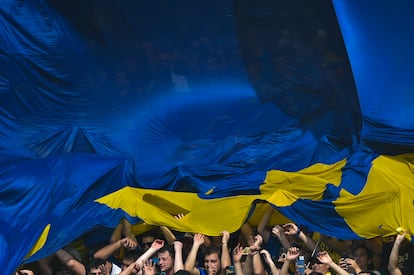 Los aficionados de Boca Juniors en La Bombonera en un partido ante River Plate.