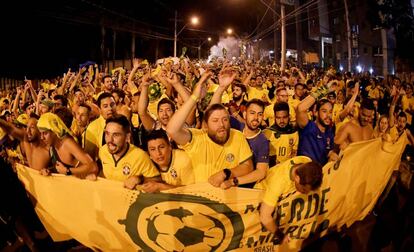 Aficionados de Brasil en la Copa América.