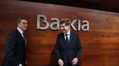 José Sevilla, consejero delegado de Bankia, y José Ignacio Goirigolzarri, presidente