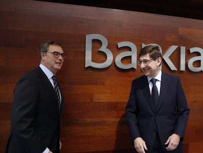 José Sevilla, consejero delegado de Bankia, y José Ignacio Goirigolzarri, presidente