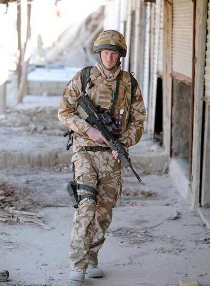 El príncipe Enrique de Inglaterra, en Garmisir (Afganistán).